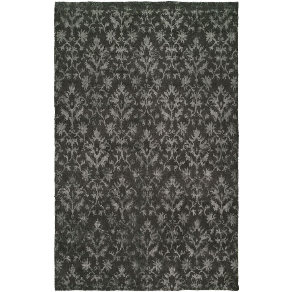 Gramercy Pewter Viscose and Wool Handmade Area Rug