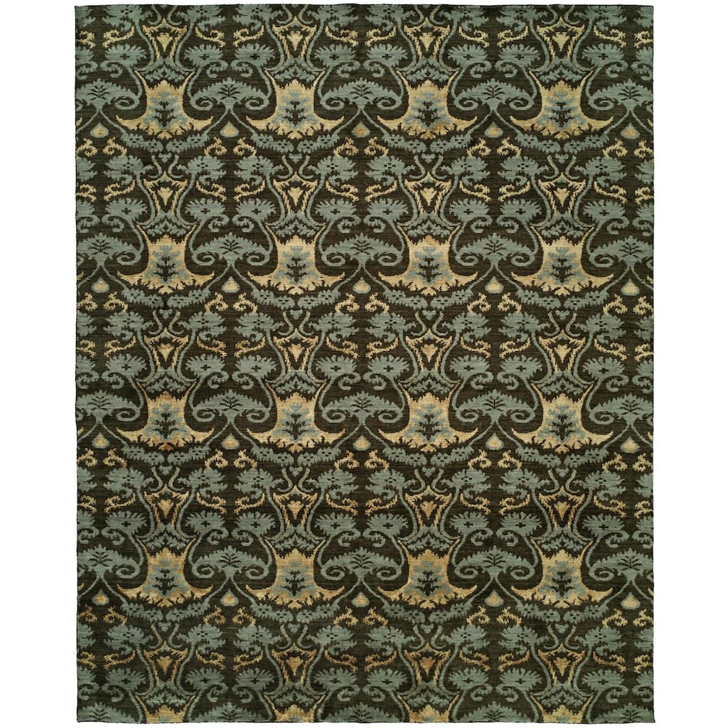 Gramercy Transitional Smokey Brown Wool/Silkette Handmade Area Rug