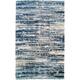 ADDISON Borealis Plush Abstract Shag Blue/Gray/Ivory Area Rug (3'3
