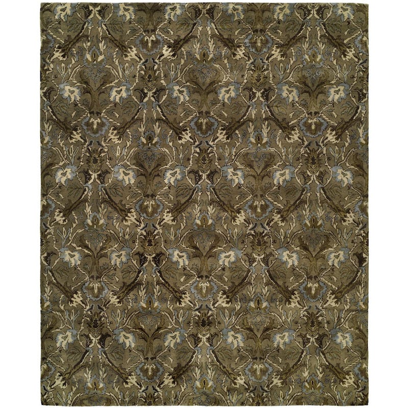 Newport Mansions Latte Wool Hand-tufted Area Rug