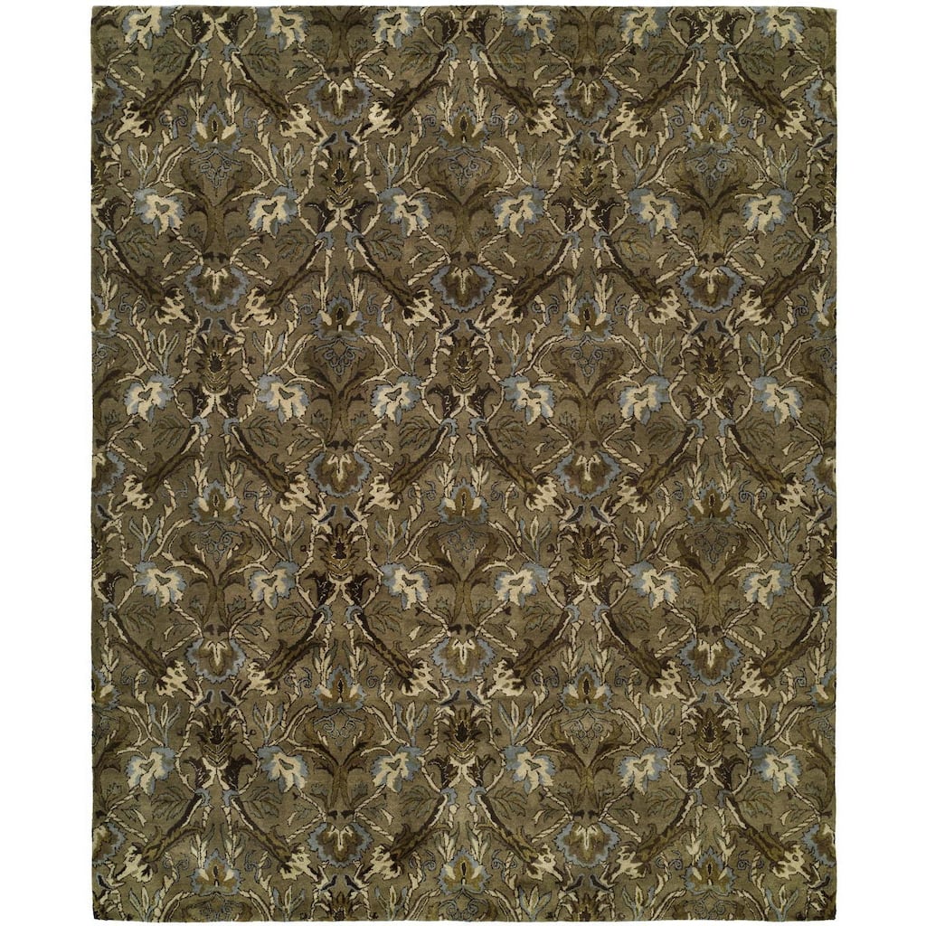 Newport Mansions Latte Wool Hand-tufted Area Rug