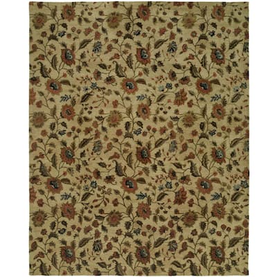 Newport Mansions Hand-tufted Beige Wool/ Cotton Indoor Area Rug