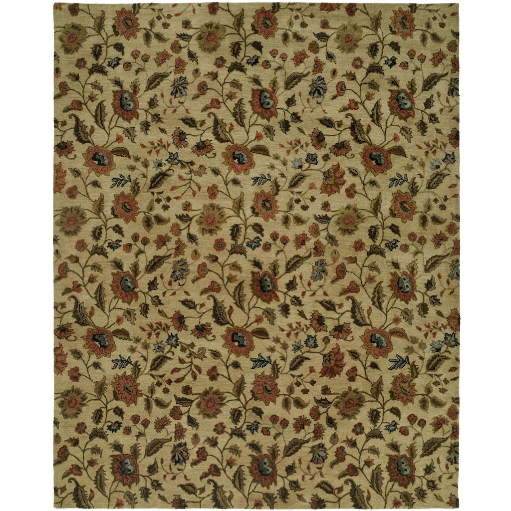 Newport Mansions Hand-tufted Beige Wool/ Cotton Indoor Area Rug