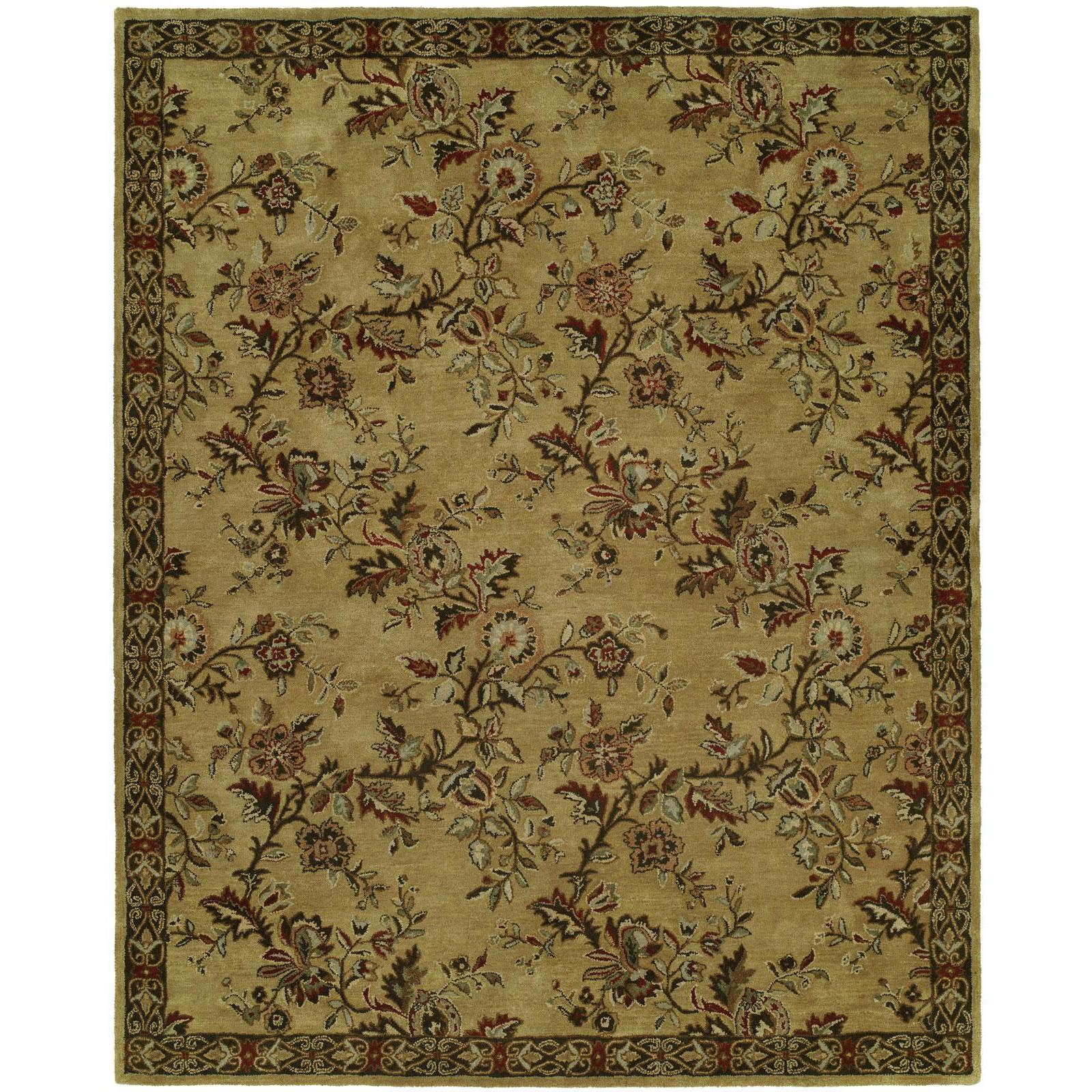 KALATY Newport Mansions Gold Wool Hand-tufted Area Rug
