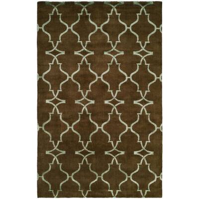 Portfolio Java/Brown Wool Handmade Area Rug