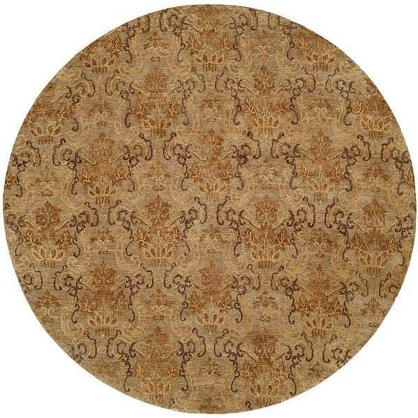 Royal Manner Derbshire/Green Wool Hand-knotted Area Rug