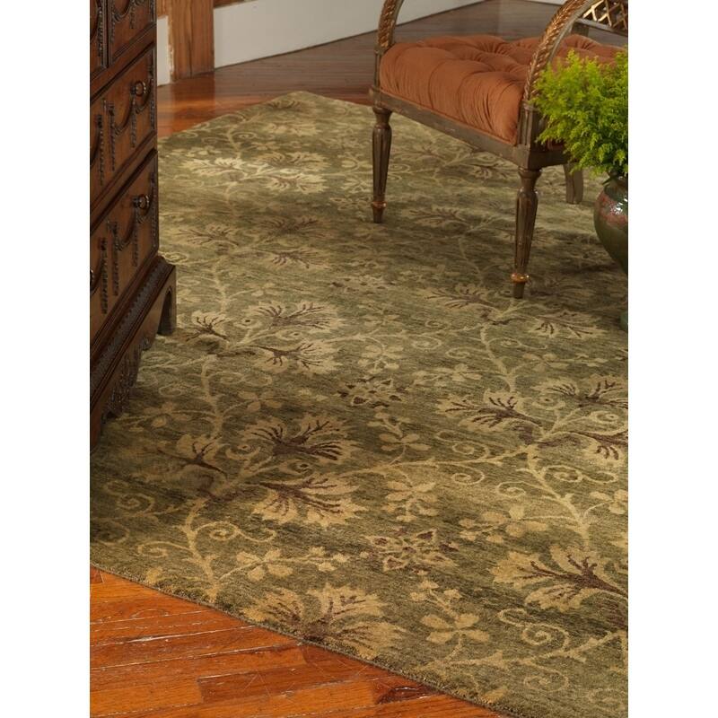 Royal Manner Derbshire Multicolored Wool Hand-knotted Area Rug