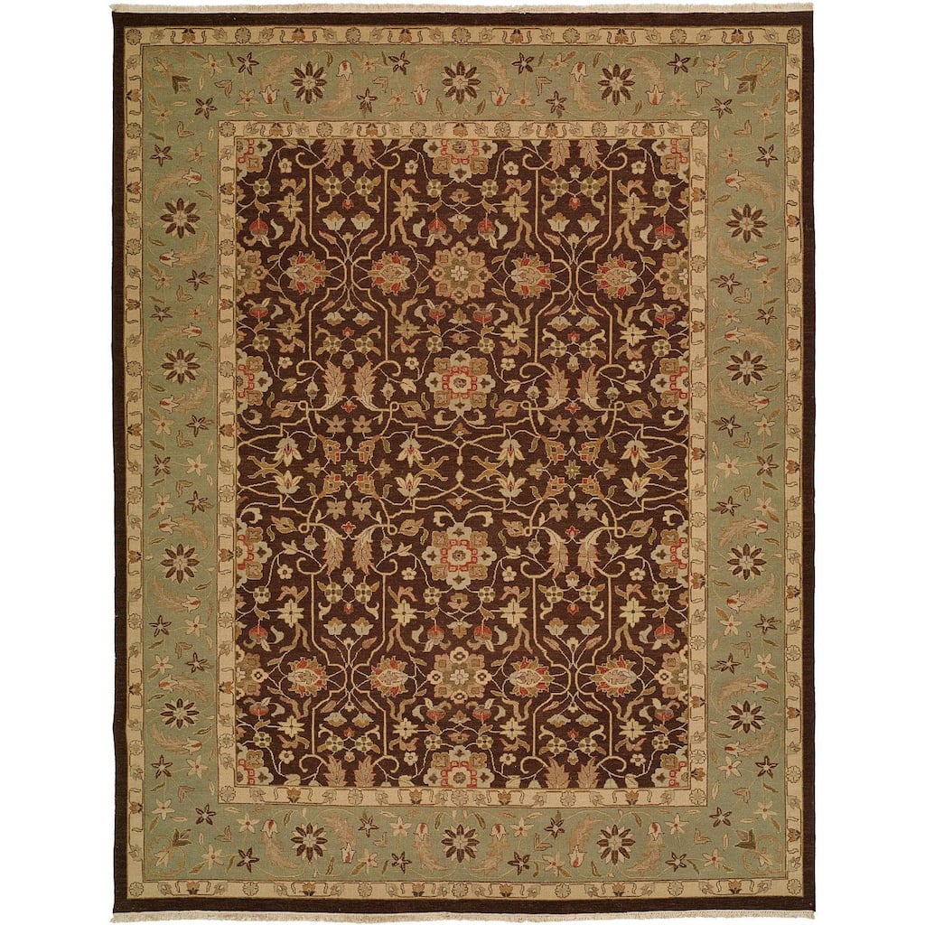 Sierra Ivory/Rust Wool Soumak Area Rug