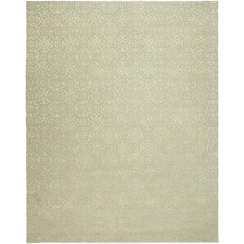 Valencia Contemporary Camel Wool/Viscose Hand-tufted Area Rug