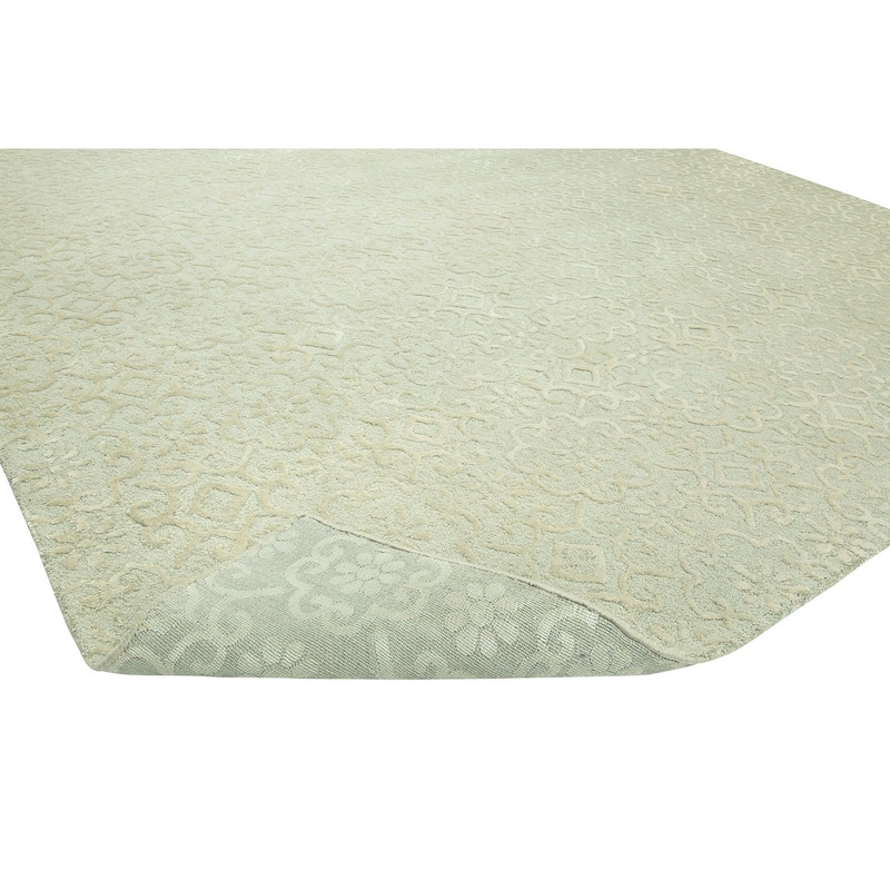 Valencia Contemporary Camel Wool/Viscose Hand-tufted Area Rug