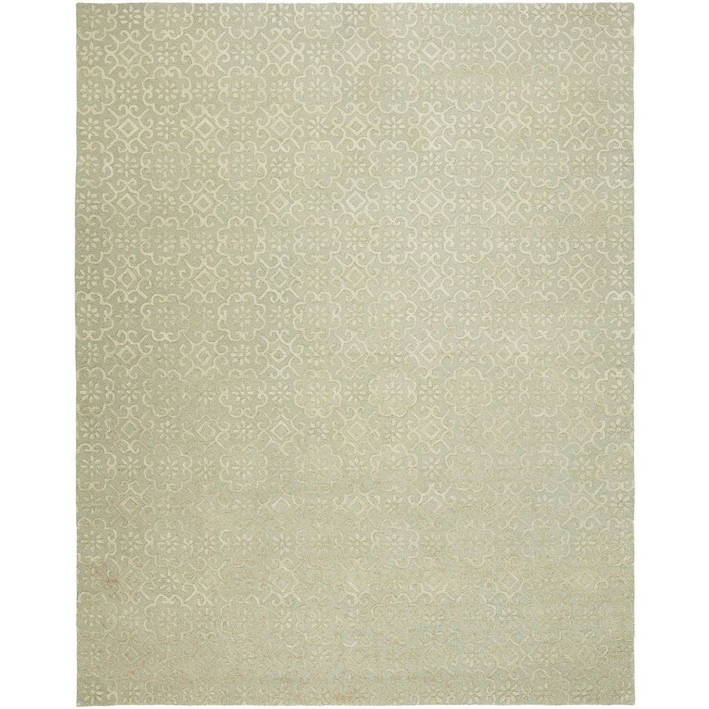 Valencia Contemporary Camel Wool/Viscose Hand-tufted Area Rug