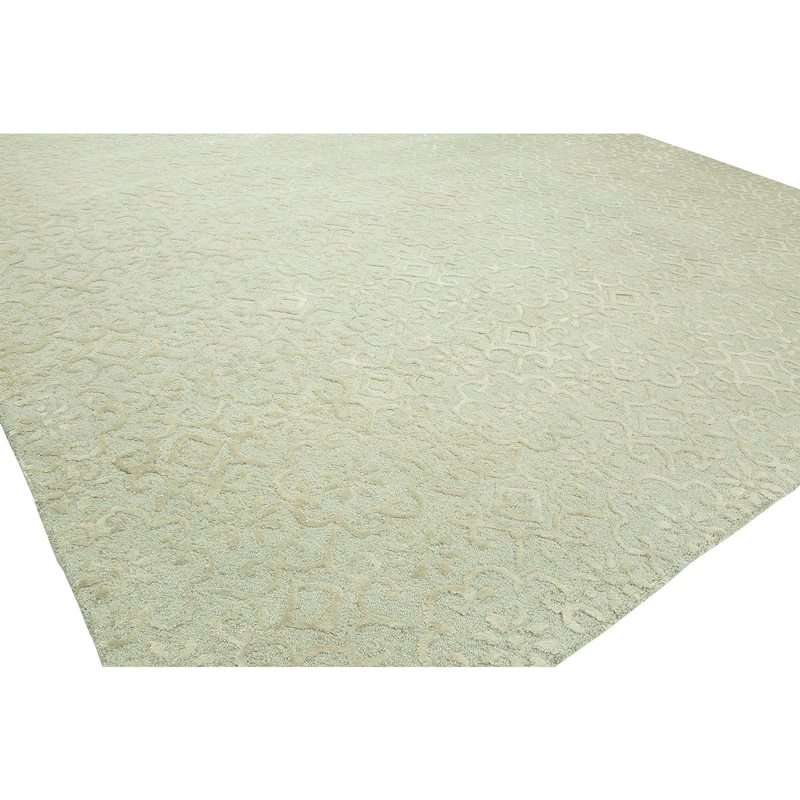 Valencia Contemporary Camel Wool/Viscose Hand-tufted Area Rug