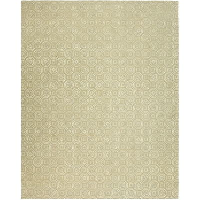 Valencia Contemporary Offwhite Wool/Viscose Abstract Hand-tufted Area Rug