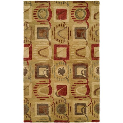 Vista Multi/Beige Hand-tufted Area Rug