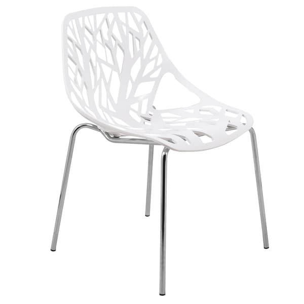 Porch Den Dundee Hamilton White Dining Chair With Chrome Legs Porch Den Dundee Hamilton White Dining Chair With Chrome Legs