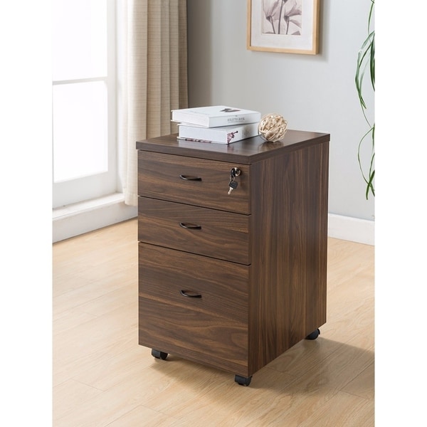 Wooden File Cabinet With Three Drawers Dark Brown Free Wooden File Cabinet With Three Drawers Dark Brown Free Shipping Today 18606330