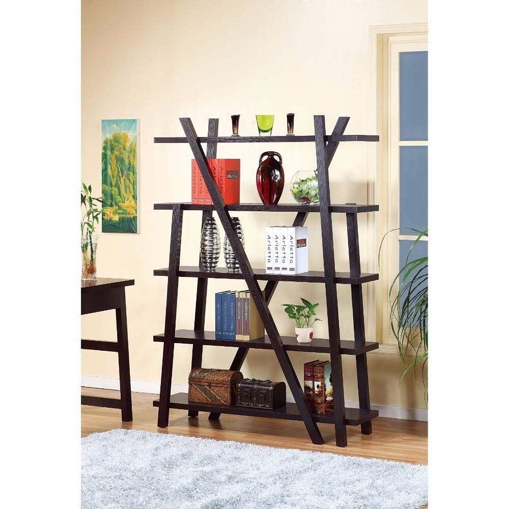 Contemporary Style Display Cabinet With Shelves.