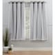 preview thumbnail 64 of 108, ATI Home Catarina Layered Curtain Panel Pair with grommet top 52x63 - Soft Grey