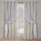 preview thumbnail 39 of 108, ATI Home Catarina Layered Curtain Panel Pair with grommet top 52x108 - Sand