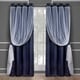 preview thumbnail 34 of 108, ATI Home Catarina Layered Curtain Panel Pair with grommet top