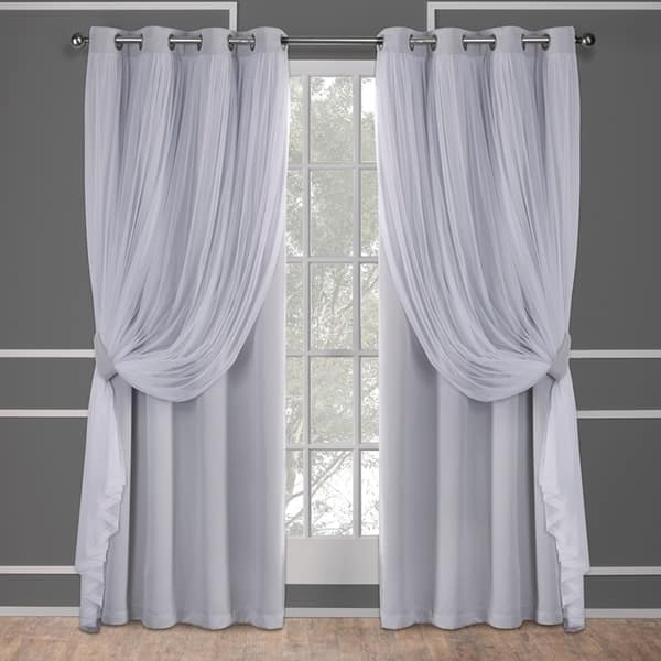Shop Ati Home Catarina Layered Curtain Panel Pair With Grommet Top