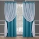preview thumbnail 20 of 108, ATI Home Catarina Layered Curtain Panel Pair with grommet top 52x108 - Turquoise
