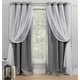 preview thumbnail 60 of 108, ATI Home Catarina Layered Curtain Panel Pair with grommet top 52x108 - Soft Grey