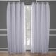 preview thumbnail 44 of 108, ATI Home Catarina Layered Curtain Panel Pair with grommet top 52x63 - Cloud Grey