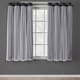 preview thumbnail 109 of 108, ATI Home Catarina Layered Curtain Panel Pair with grommet top 52x63 - Black Pearl