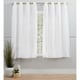 preview thumbnail 59 of 108, ATI Home Catarina Layered Curtain Panel Pair with grommet top 52x63 - Vanilla