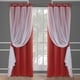 preview thumbnail 57 of 108, ATI Home Catarina Layered Curtain Panel Pair with grommet top