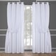 preview thumbnail 14 of 108, ATI Home Catarina Layered Curtain Panel Pair with grommet top 52x108 - Winter White