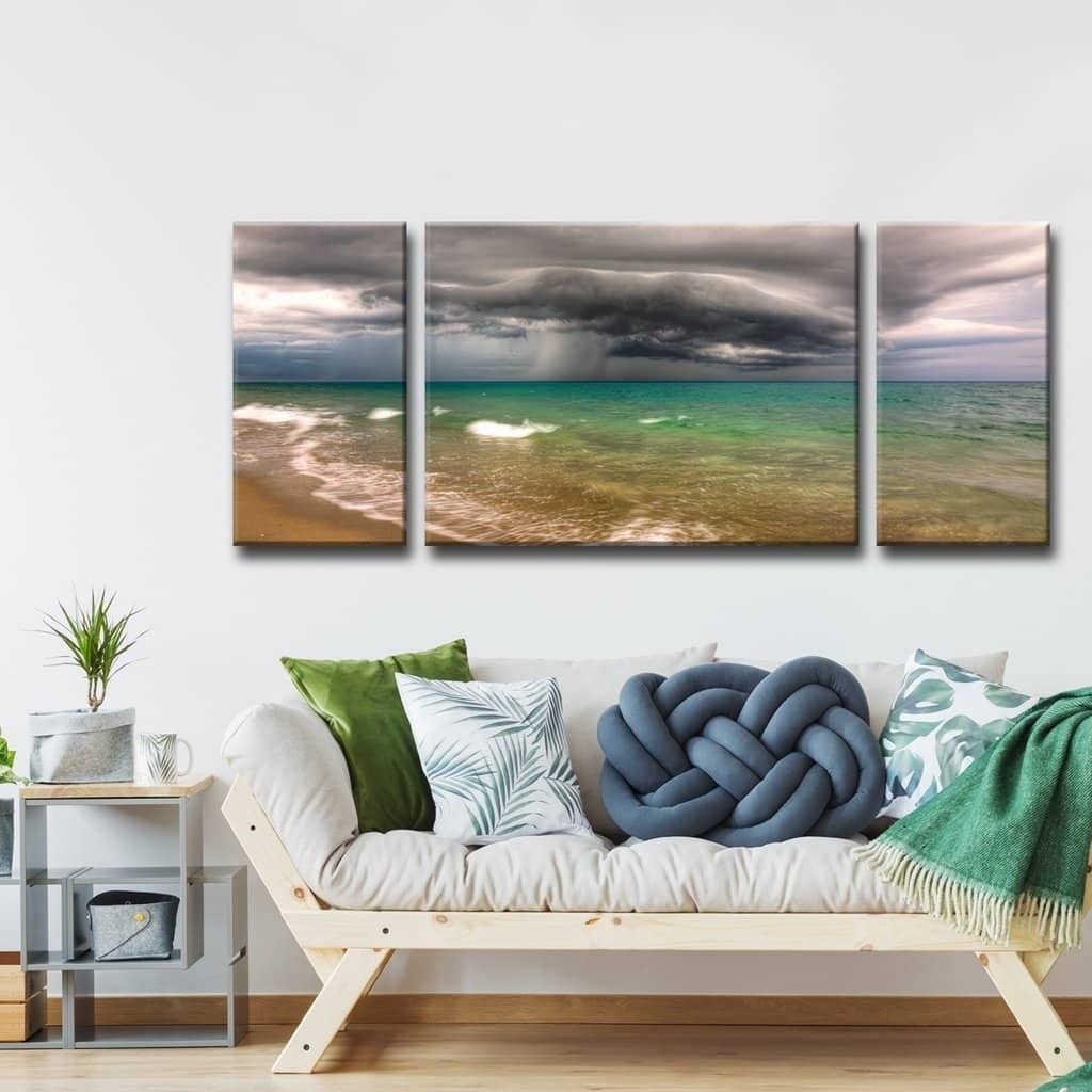 Ready2HangArt 'Looming Fury' Oversized 3-Piece Canvas Wall Decor Set