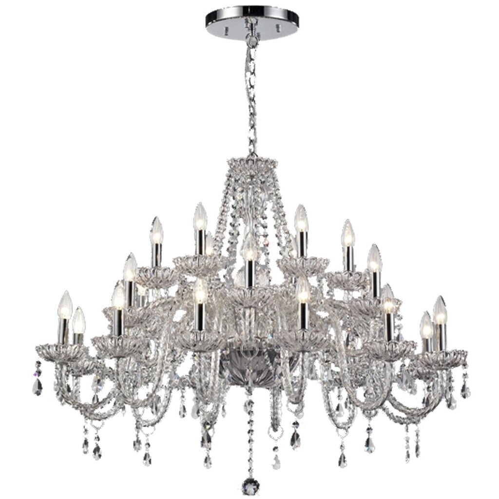 Lumenno Traditional 24-light Chrome Chandelier - Chandeliers For Bedrooms by Overstock.com