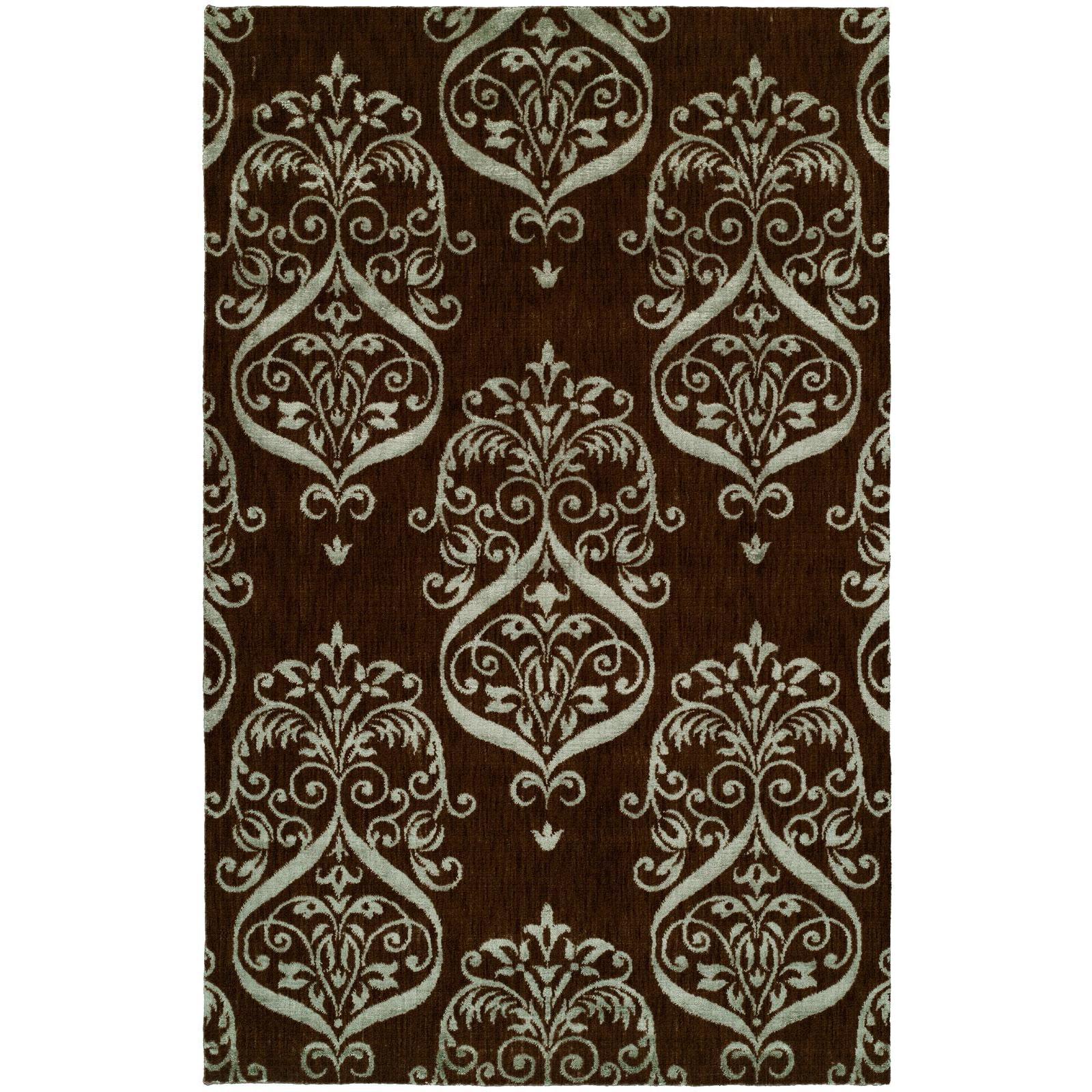 KALATY Gramercy Chocolate Brown Viscose and Wool Handmade Area Rug