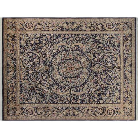 Kala Bage Pak-Persian Mandy Drk. Blue/Red Wool Rug (10'2 x 14'1) - 10 ft. 2 in. x 14 ft. 1 in. - 10 ft. 2 in. x 14 ft. 1 in.