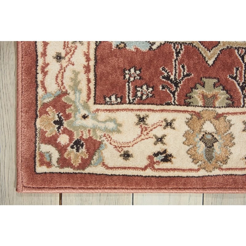 Nourison Walden Traditional Persian Floral Bordered Area Rug