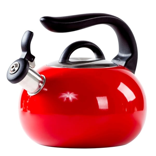 Shop Modern Stainless Steel Tea Kettle 2.7 L Stove Top Whistling Kettle
