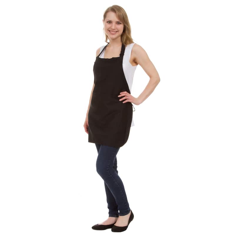 Leisureland Thigh Length Adjustable Pocket Kitchen Apron