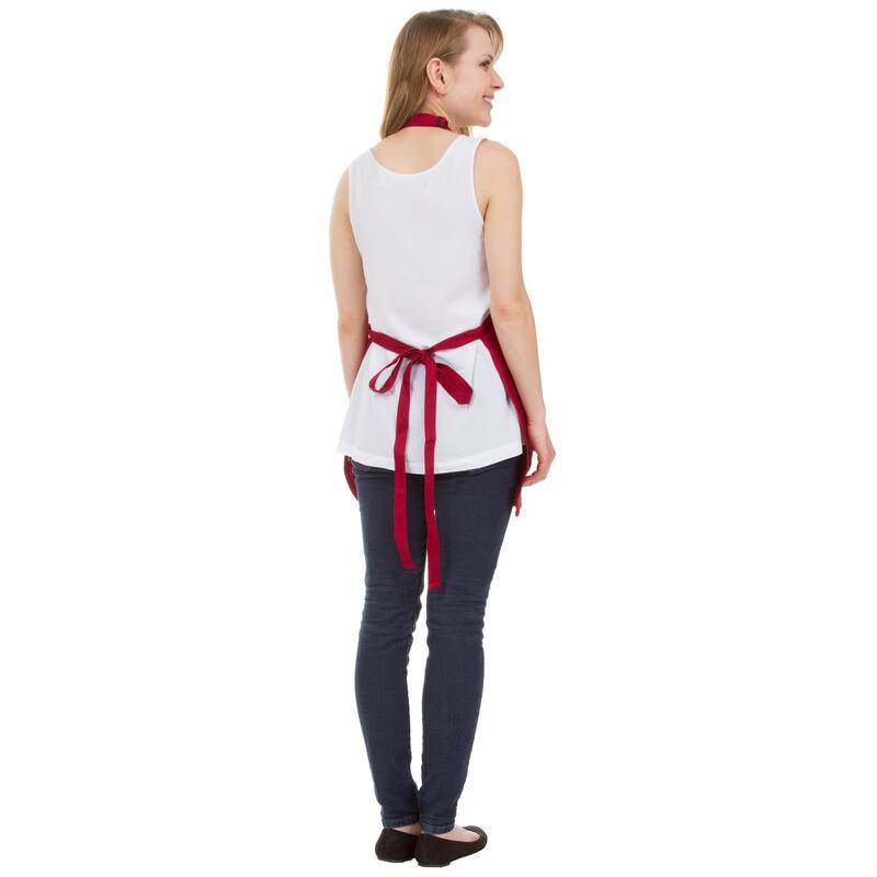 Leisureland Thigh Length Adjustable Pocket Kitchen Apron