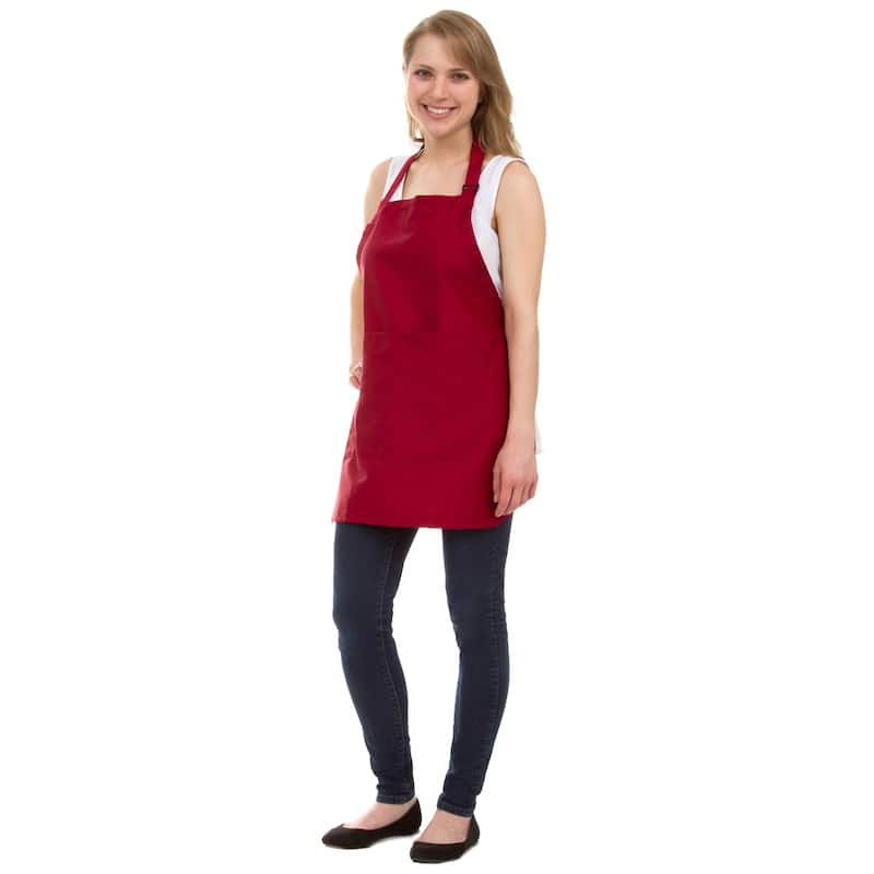 Leisureland Thigh Length Adjustable Pocket Kitchen Apron