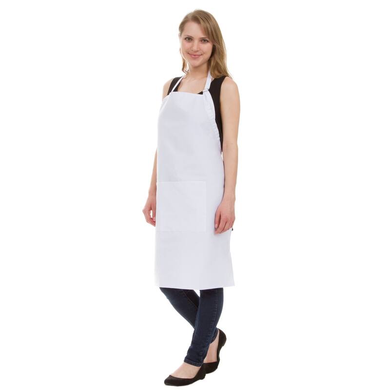 Leisureland Full-length Adjustable Kitchen Apron with Pocket