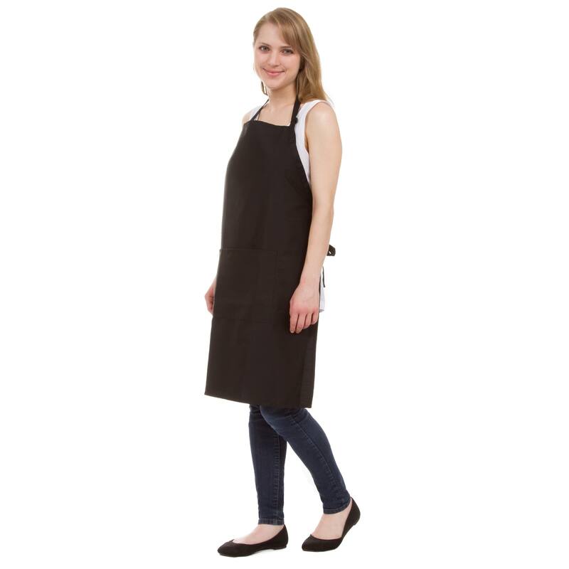 Leisureland Full-length Adjustable Kitchen Apron with Pocket