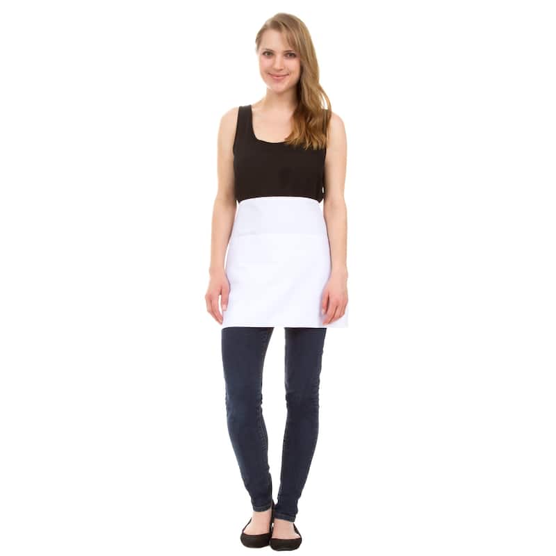 Leisureland Utility Waist Length Adjustable Pocket Kitchen Apron