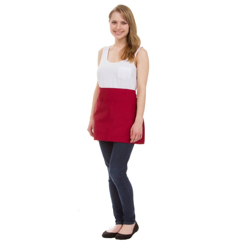Leisureland Utility Waist Length Adjustable Pocket Kitchen Apron