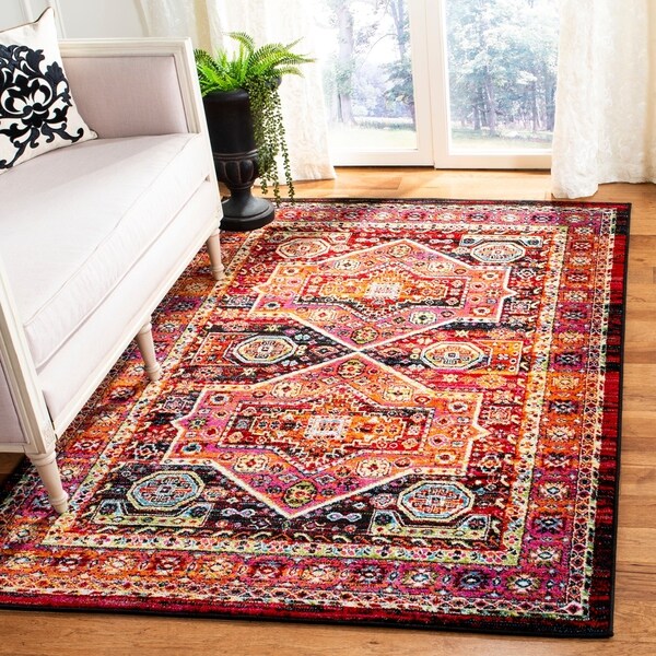 Safavieh Cherokee Bohemian Oriental Black Orange Area Rug 3 Safavieh Cherokee Bohemian Oriental Black Orange Area Rug