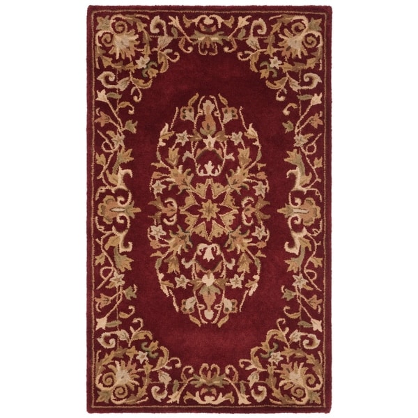 Safavieh Handmade Heritage Timeless Traditional Red Wool Rug - 3' x 5'