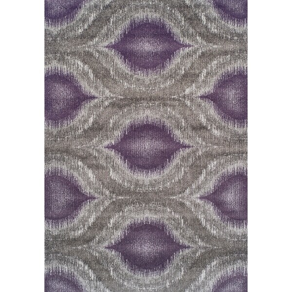 Addison Rugs Platinum Nebulous Eggplant/Grey Modern Area Rug (5'3 x 7'7)