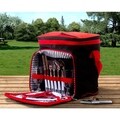Insulated Picnic Basket Set (Red & Black)