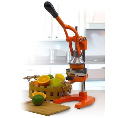 Cast Iron Manual Juicer Juice Press Lemon Citrus Juicer (Orange)